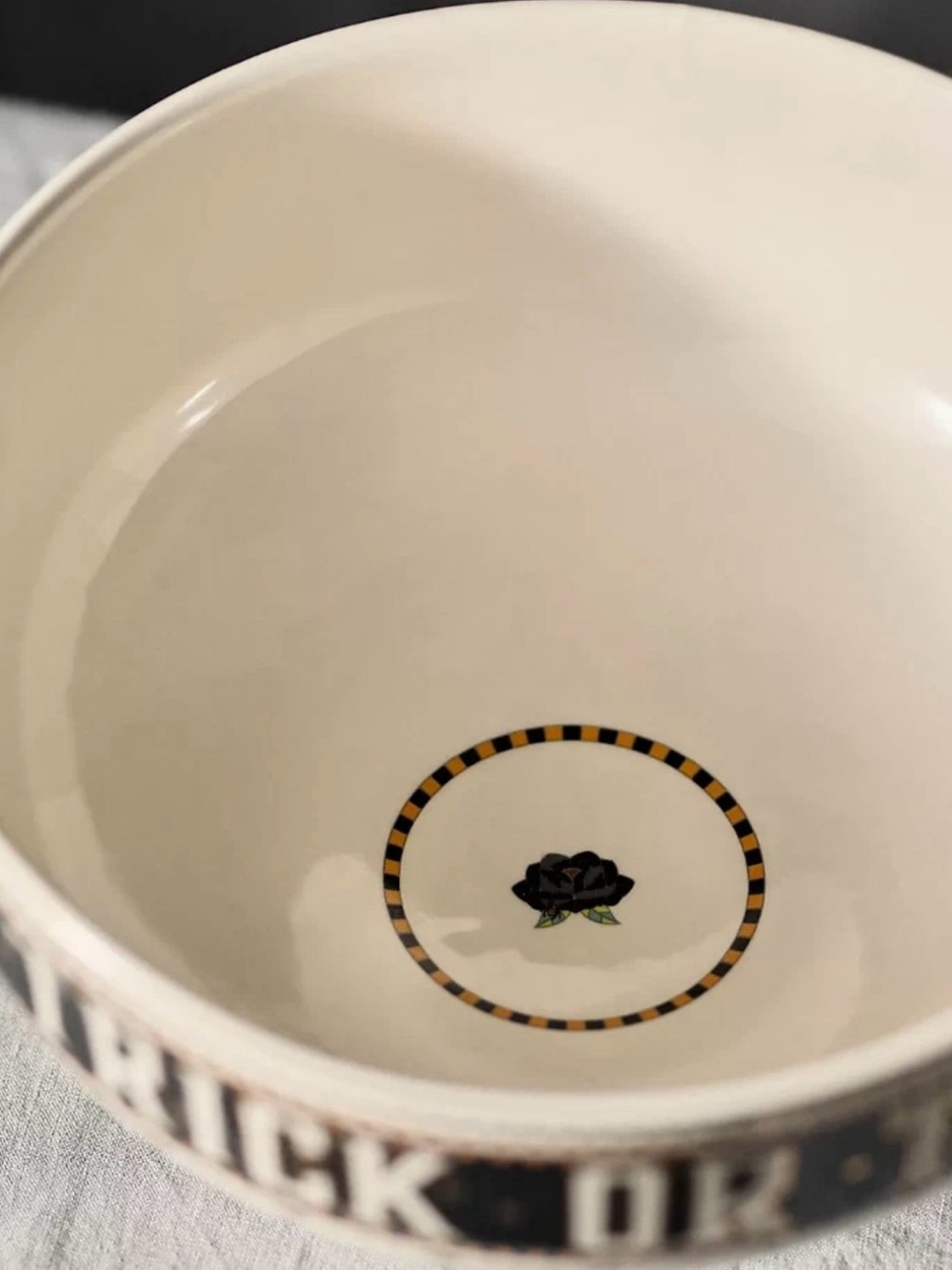 Anthropologie Bistro Tile Candy Bowl 24K Gold Stoneware – Limited Edition New - Picture 4 of 5